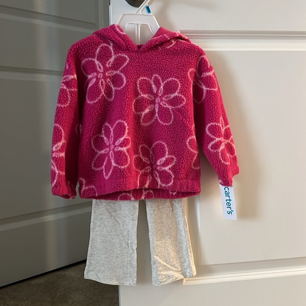 Carter’s Pink Floral Fleece Hoodie